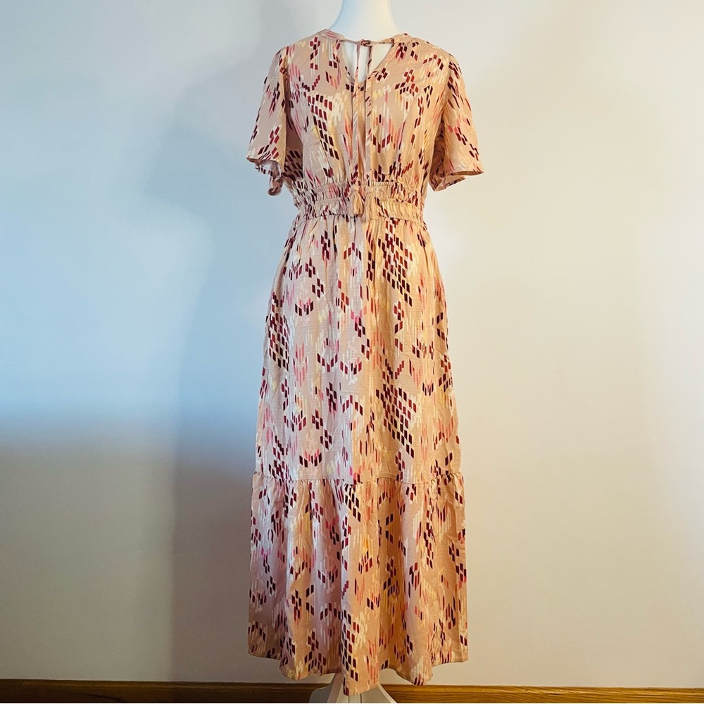 NEW Bohemian Summer Maxi Dress Pale Coral Knox Rose Women’s XS